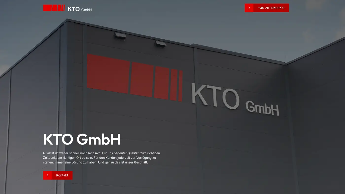 Website von KTO GmbH