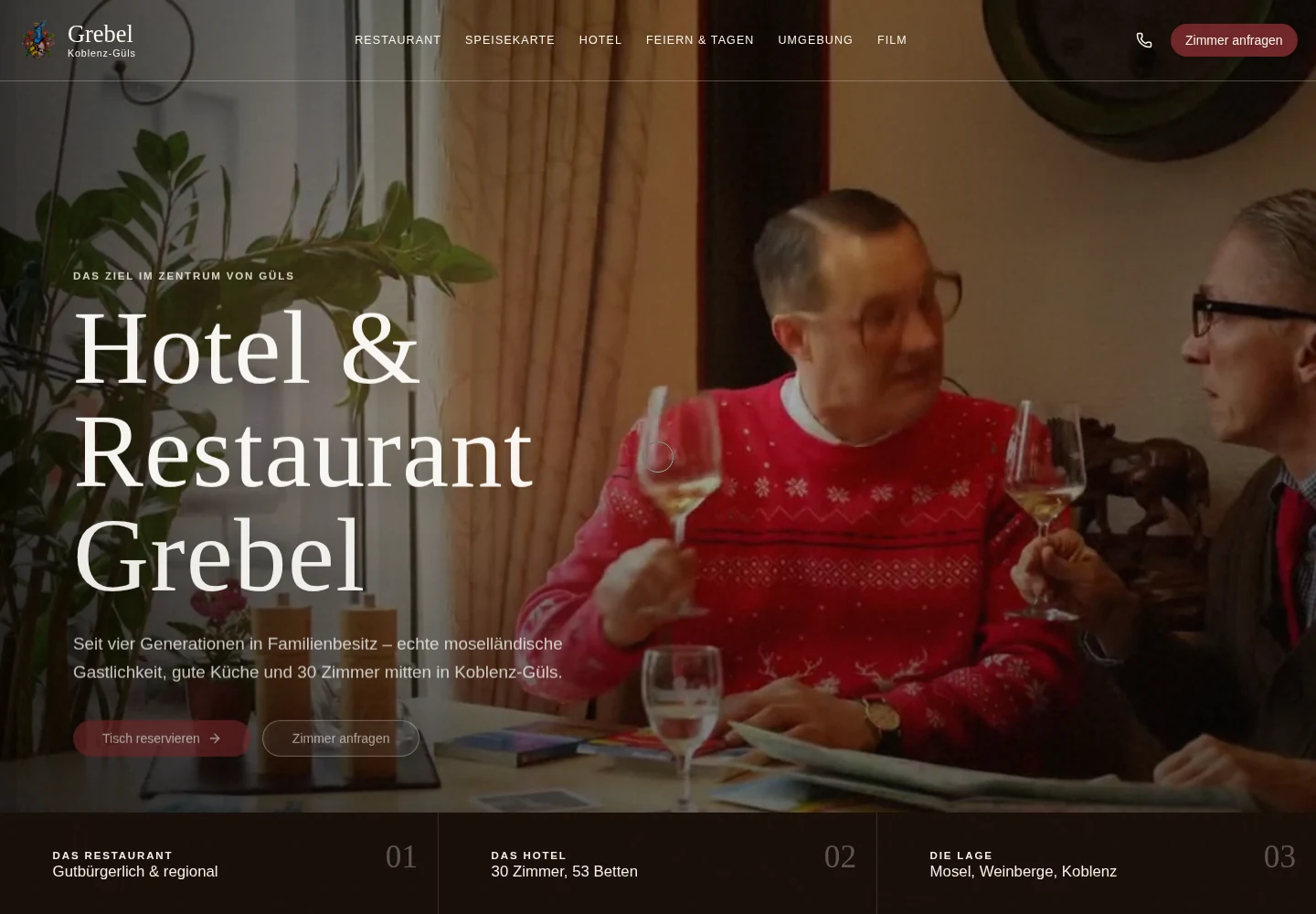 Website von Hotel Grebel